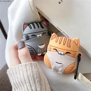 2026 Cute Cat AirPods Case – Cartoon Cat Wireless Earbuds Protective Cover, Shockproof Drop-Resistant Silicone Case for AirPods 1/2/3/4/Pro/Pro2, Durable Stylish Kawaii Accessory for Daily Carry & Gift