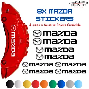 8x Mazda Brake Calipers Decal Stickers for Car