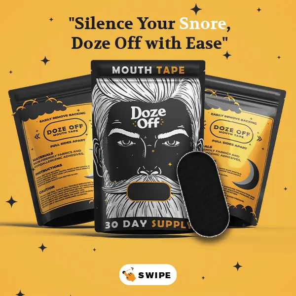 Ultra-Breathable Mouth Tape for Sleeping – 30 Strips | Snoring Reduction & Better Sleep | Gentle & Strong Adhesion | One-Month Supply | Black, Hypoallergenic, Ideal for Athletes & Nasal Breathing