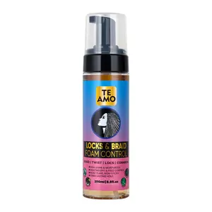 Te Amo Locks & Braid Foam Control – Long-Lasting Braid Foam for braiding | No Frizz or Fraying | Moisturizes & Seals Braids, Locs, Twists & Cornrows (6.8 oz)