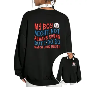Baseball Mom Essentials – Cozy Long Sleeve Sweatshirt for Game Day and Team Support
