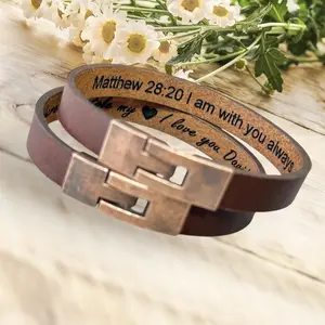 Men's Leather Bracelet, Custom Men Bracelet, Personalized Leather Bracelet, Leather Bracelet for Men, Gifts for Men, Handmade bracelet for Men