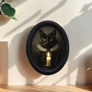 Vintage Art Style Cat Decorative Home Item, Perfect for Halloween Christmas Thanksgiving Wall Decoration, Room Decoration, Modern Home Decoration