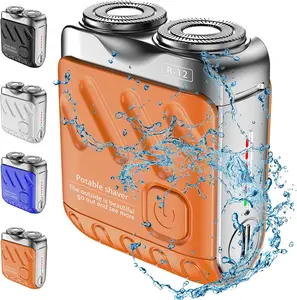 Traveller Mini Electric Rechargeable Shaver Waterproof Beard Trimmer Portable for Men Orange Basic Style Shaving Comfort