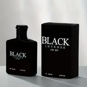 Intense Men's Perfume, 3.4oz (100ML), Obsidian-Like Porcelain Bottle, Mango & Sandalwood Notes, Aromatic Woody Fragrance, Long-Lasting Fragrance, Personal Charm, Daily Wear Perfume, Bold Woody Fragrance