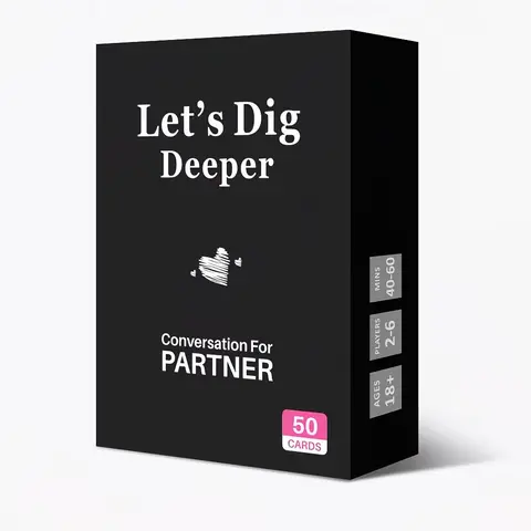 1 Box Adult Couple Card Game - Romantic Icebreaker Friendly Fun Conversation Cards for Building Emotional Connections, Interactive Dialogue to Learn About Each Other