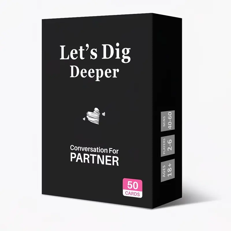 1 Box Adult Couple Card Game - Romantic Icebreaker Friendly Fun Conversation Cards for Building Emotional Connections, Interactive Dialogue to Learn About Each Other