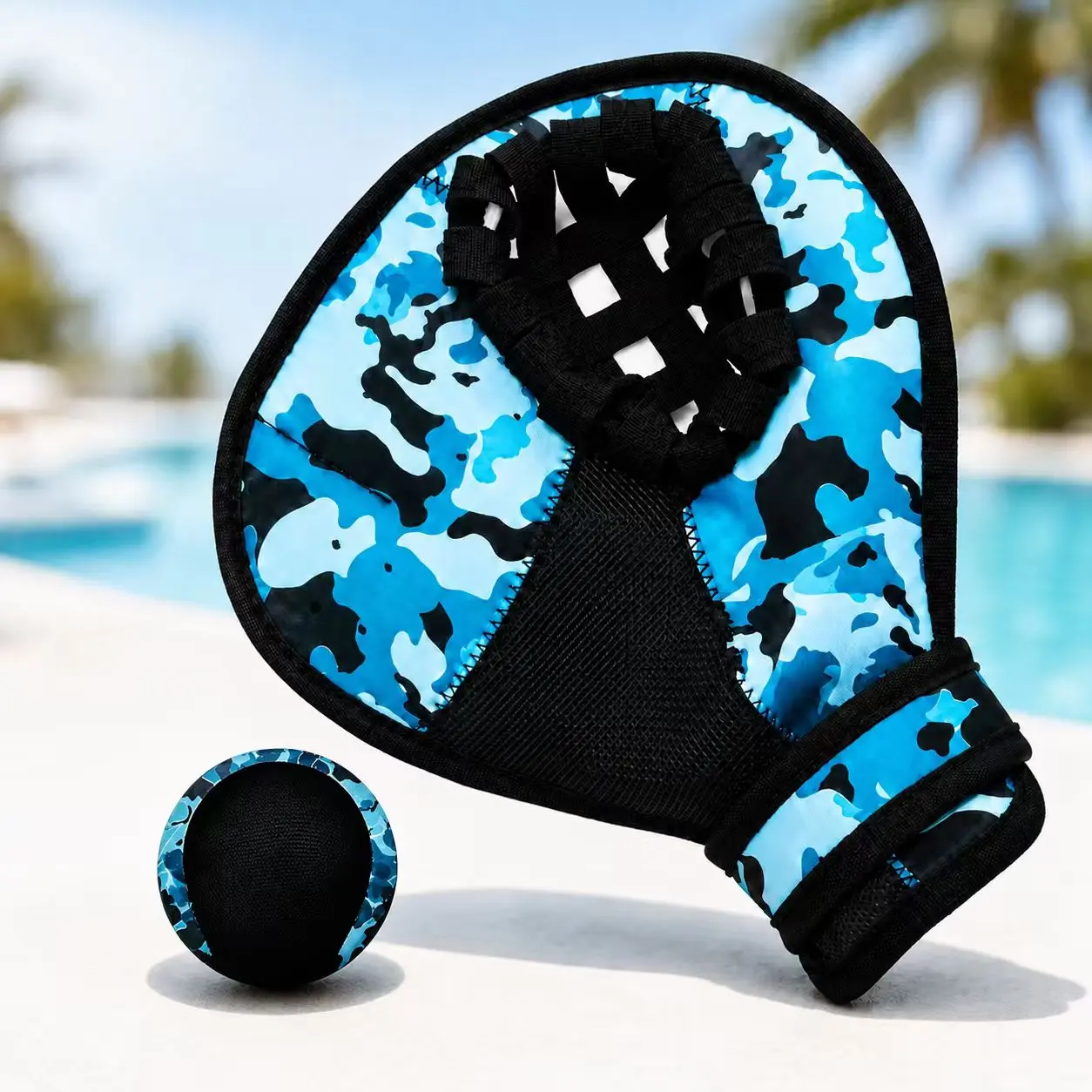 Catch Water Glove Pro Set - Water Bouncing Ball & Baseball Mitt | Ambidextrous Beach Pool Games