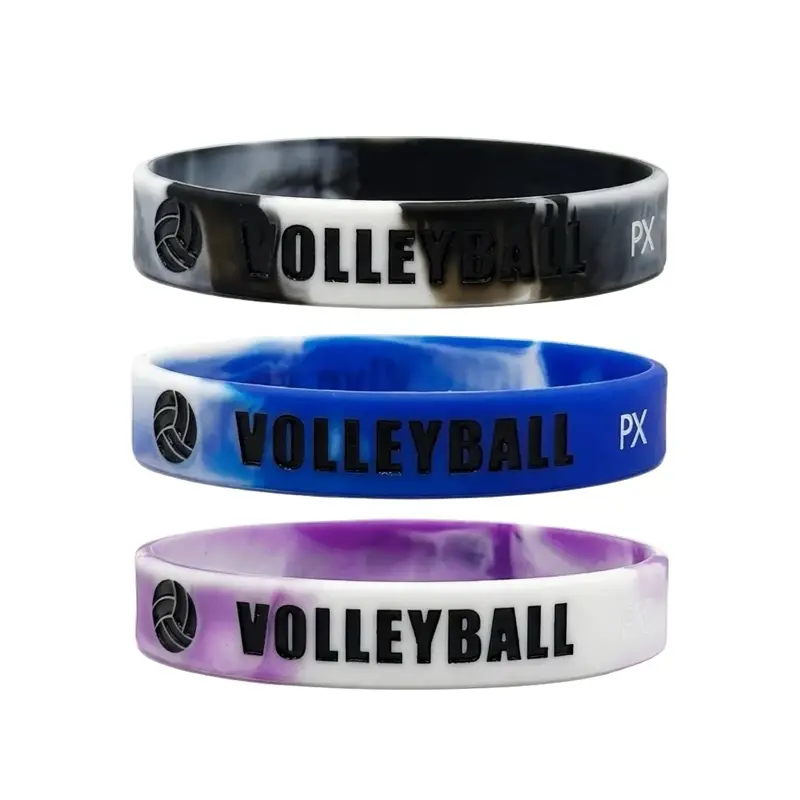 Pulex Motivational Volleyball Never Give Up Wristbands for Men Women & Teens Unisex Adult Bands in Multiple Colors 190mm 12mm