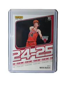 Matas Buzelis Rookie Panini Card 2024-25 Year One #11 Chicago Bulls Basketball Card 1/613 Raw Sports Single Cards