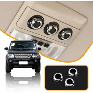 Armrest Air Vent Outlet Cover Ring Compatible with Land Rover Discovery 3 Discovery 4 LR3 LR4 Range Rover Sport,Start Button Cover Reading Lamp Light Knob Cover (Reading Light knob Cover)