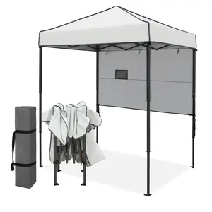 6x4 ft Instant Pop Up Canopy with Adjustable Sun Wall