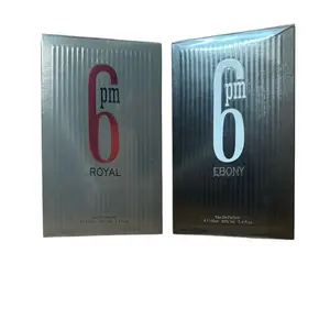 Two Bottles of 6 pm Men’s Cologne ( Ebony and Royal) 100ml/Each Eau De Parfum