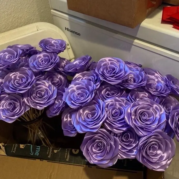 Eternal Liston Synthetic Decorative Flower Ornaments - Individually Sold for Wholesale, Ideal Home Decor Centerpieces for Weddings, Parties, Back to School, Carnival, Casual Events, Black Friday, Labor Day