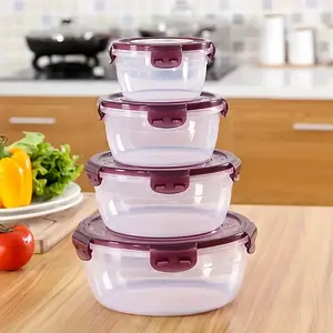 4-Piece Kitchen Organizer Set, Vegetable and Fruit Preservation Box, Food Storage Containers with Lids, Ideal for Christmas Gifts