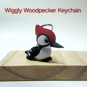 Wiggly Woodpecker Keychain