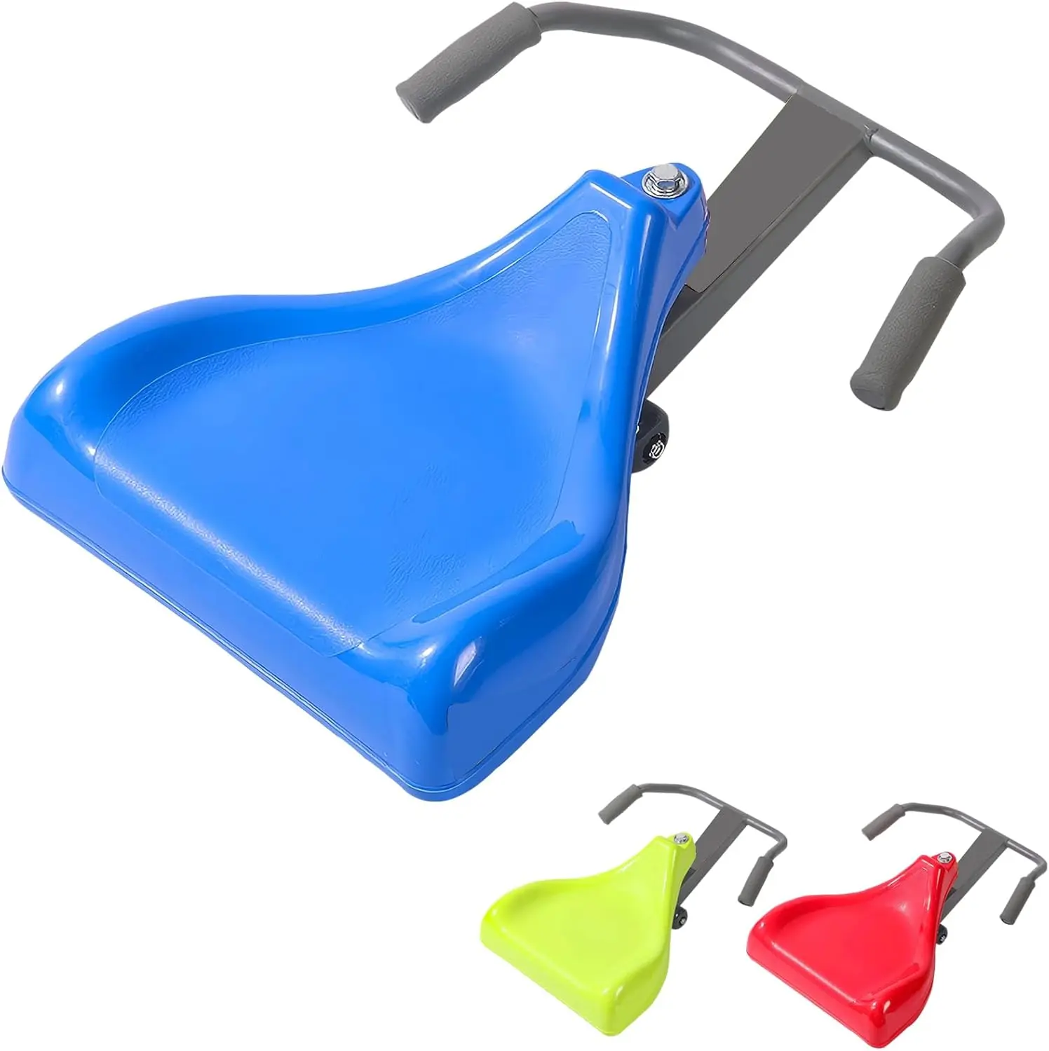 Kids Hand-Powered Sit-Skate Ride-On Toy, Side-to-Side Handle Steering, No Pedals or Batteries, for Smooth Hard Surfaces, Blue