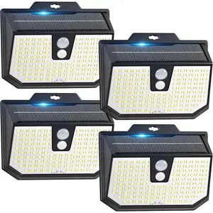 MATULSA 2/4Pcs Solar Motion Sensor Fence Light, Energy Saving IP65 Waterproof Solar Power Wall Lights, Solar Security Wall Lights for Outside, House, Walking Dog, Step, Deck, Garage