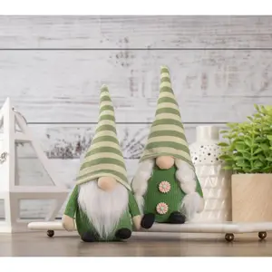 Northlight Green Striped Hat Girl Springtime Gn ome