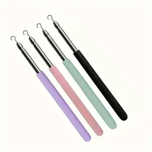 4pcs, Stainless Steel Bracelet Fastening Aid, Odorless, No Battery Needed - Easy Wear & Remove Jewelry And Necklace Hook Tool, Fashionable Accessory For Effortless Styling