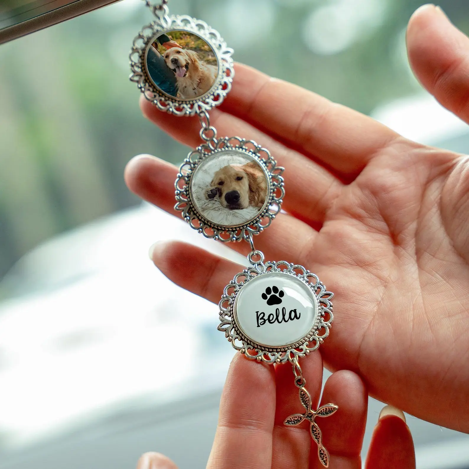 Custom Pet Car Charm Custom Pet Memorial Car Charm With Photo, Personalized Dog Loss Rearview  Mirror Ornament, Pet Loss Sympathy Gift For Car TikTok Shop