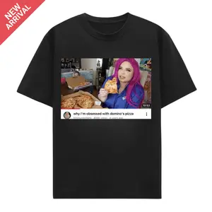 Trisha Tee Paytas Domino's Obsession T-Shirt, Relive the Iconic Pizza Moment, Funny YouTube Reaction Shirt for Fans, Pop Culture & Foodie Lovers Outfit for Casual Wear