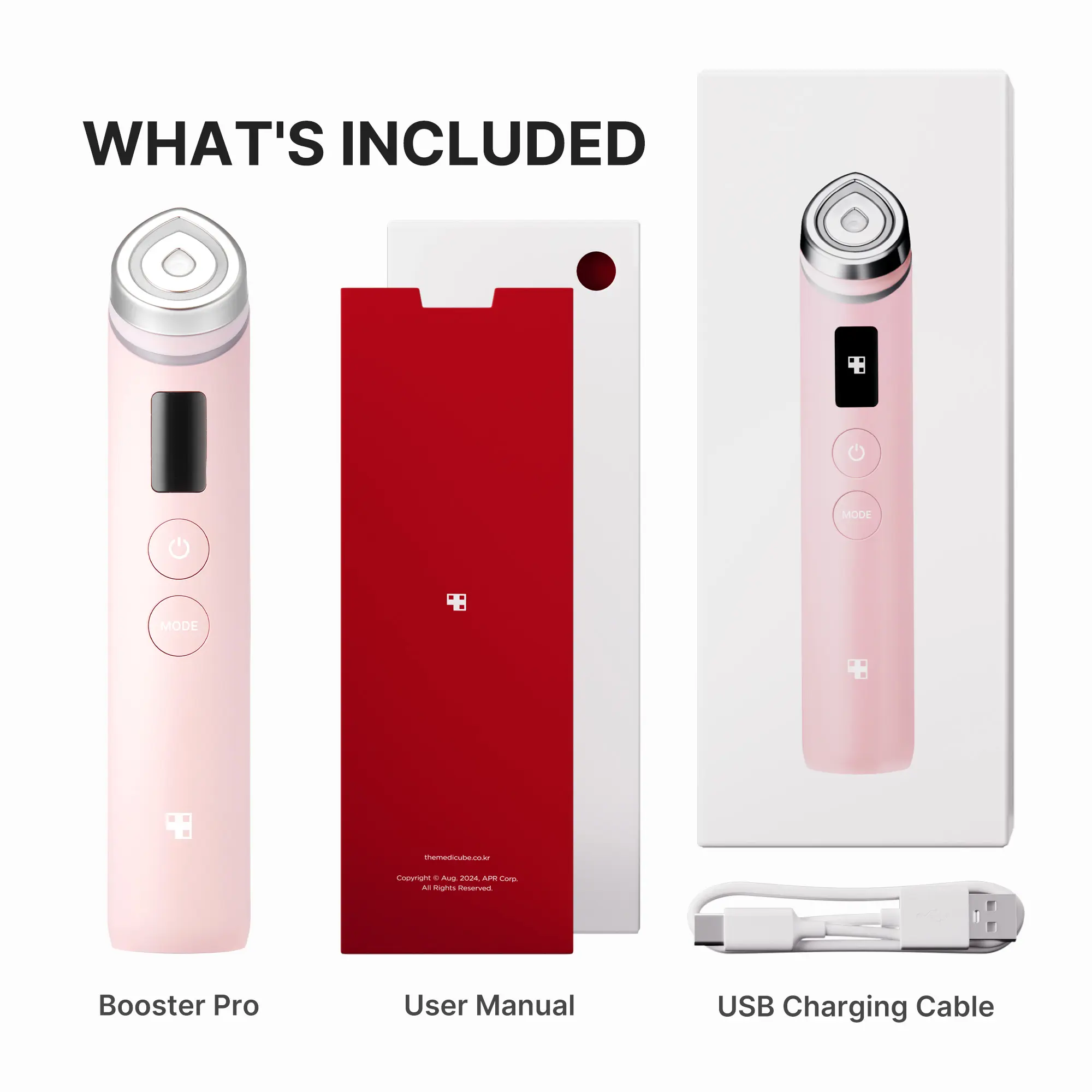 medicube] AGE-R Booster Pro - PINK (New) / Black ㅣKbeauty Viral