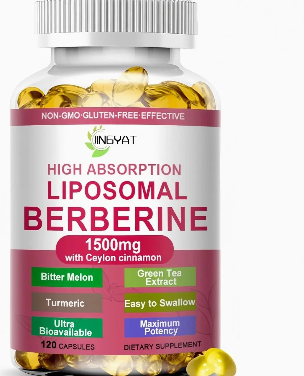 Berberine with Ceylon Cinnamon - Berberine Supplement 1500mg with Bitter Melon Turmeric for Metabolism, Immune & Digestive Health - High Absorption Extra Strength Berberine Softgels - Vegan, Non-GMO