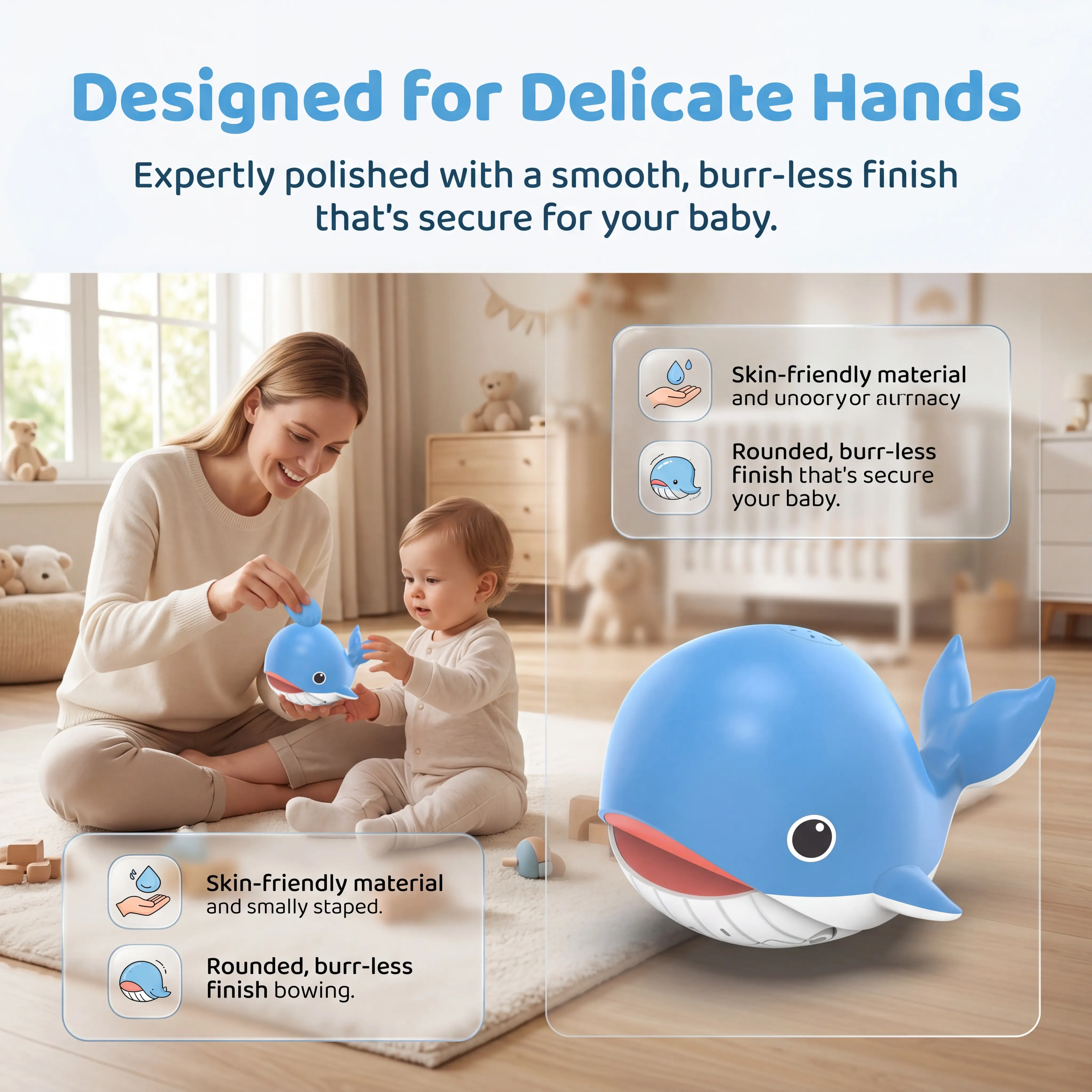 Light Up Music Rechargeable Whale Sprinkler Bath Toy | Floating Dolphin Water Spray Bathtub Toy, Indoor Tub & Outdoor Pool Play Toy, Cute Water Adventure Toy Gift for 1-6Y Toddler Boys Girls