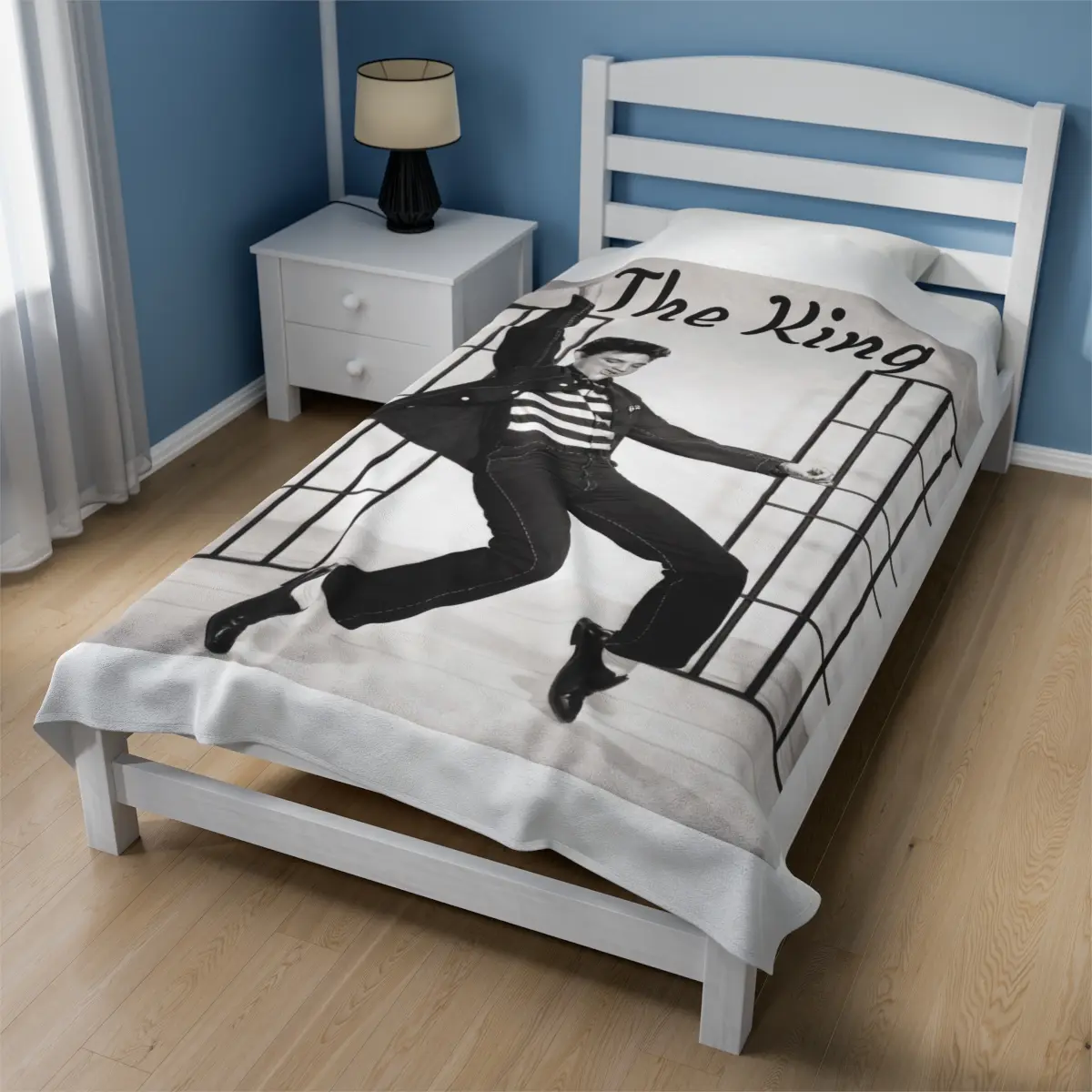 The King of Rock & Roll Elvis Presley Velveteen Plush Blanket Throw