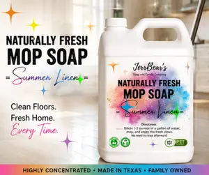 JerrBear Naturally Fresh Mop Soap for Clean and Healthy Floors 32oz Eco-Friendly Formula with Refreshing Cleaner Fragrance, Household Scented Cleaner Perfume
