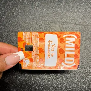 Mild and hot themed taco bank card skin sticker