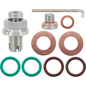 M12.1-1.5 x 15mm Oversize Piggyback Oil Drain Plug, Stainless Steel Self Tapping Oil Pan Thread Repair  Rebuild  Left Right Mini and Long Pick Hook Tool Set Paint Kit for Car Wheels