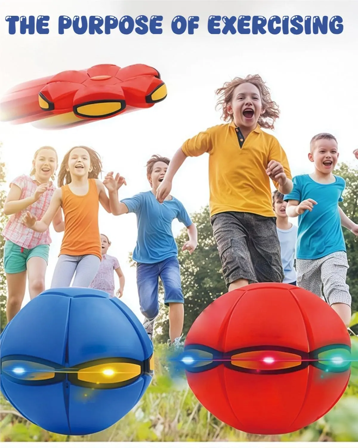 Magic Ball, Magic Meta Ball, Children's Bouncing Ball with 6 Light