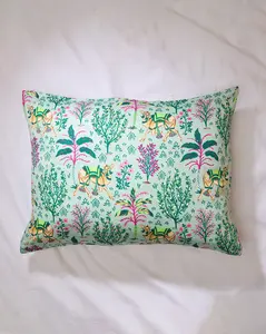 Camel's Courtyard - Eco Satin Pillowcase - Avocado