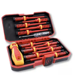 Insulated Electrician Screwdriver Set, 10-Piece & 13-Piece Kits, Durable Design, Includes Storage Box & Bag, Essential Tool Kit
