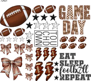 Football Element UV DTF Sheet