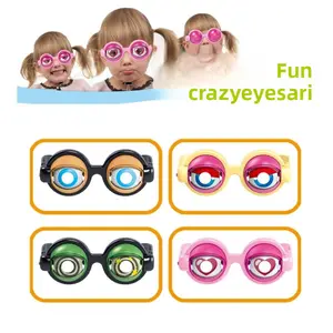 Funny Moving Eyes Glasses for Kids and Adults Perfect Party Eyewear Costume Prop Silly Prank Gag Gift for Birthday Halloween Fun Eye Toy Set Home Bathroom Organizer Bag Storage Mirror Laundry Basket Pack