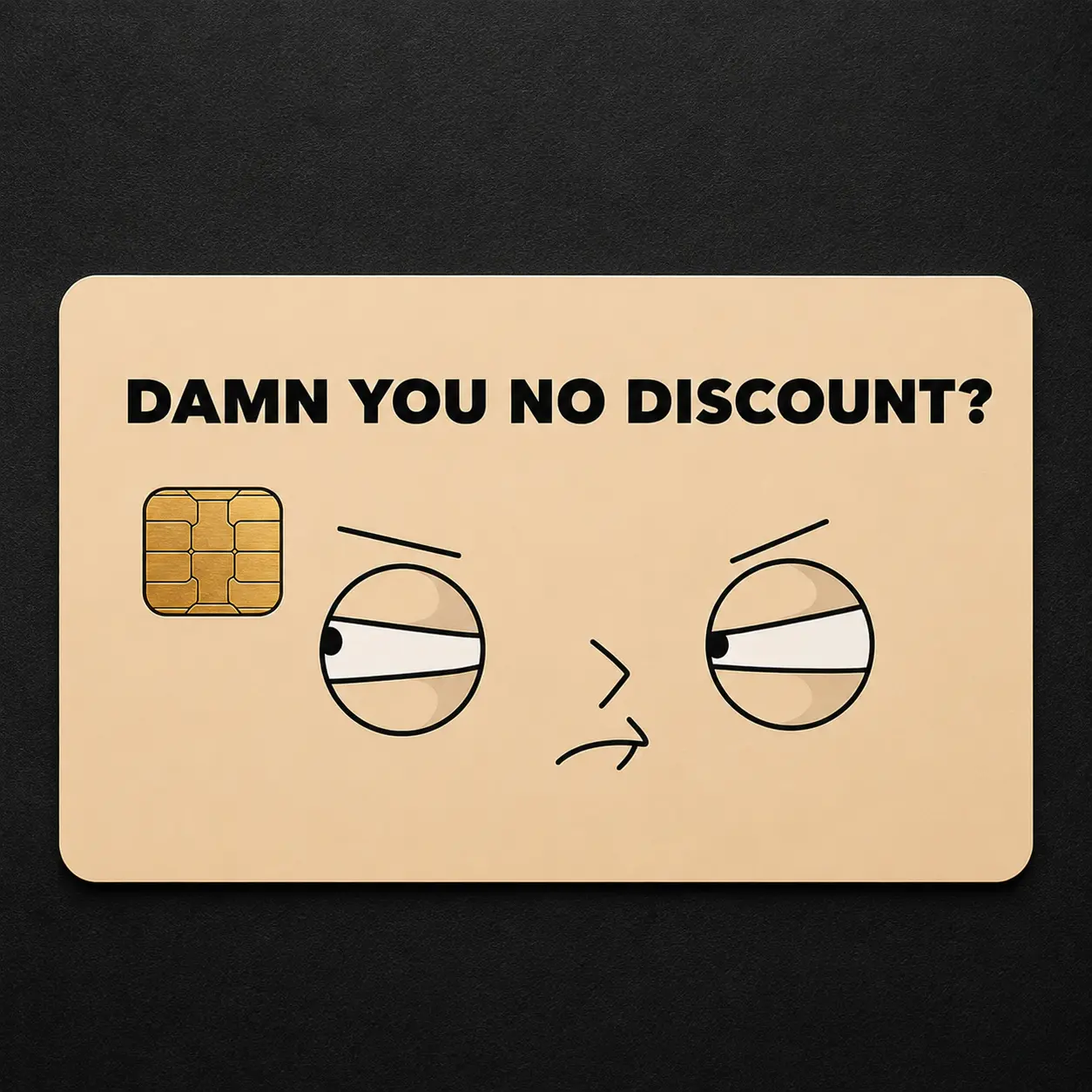 No Discount Funny Credit Card Skin