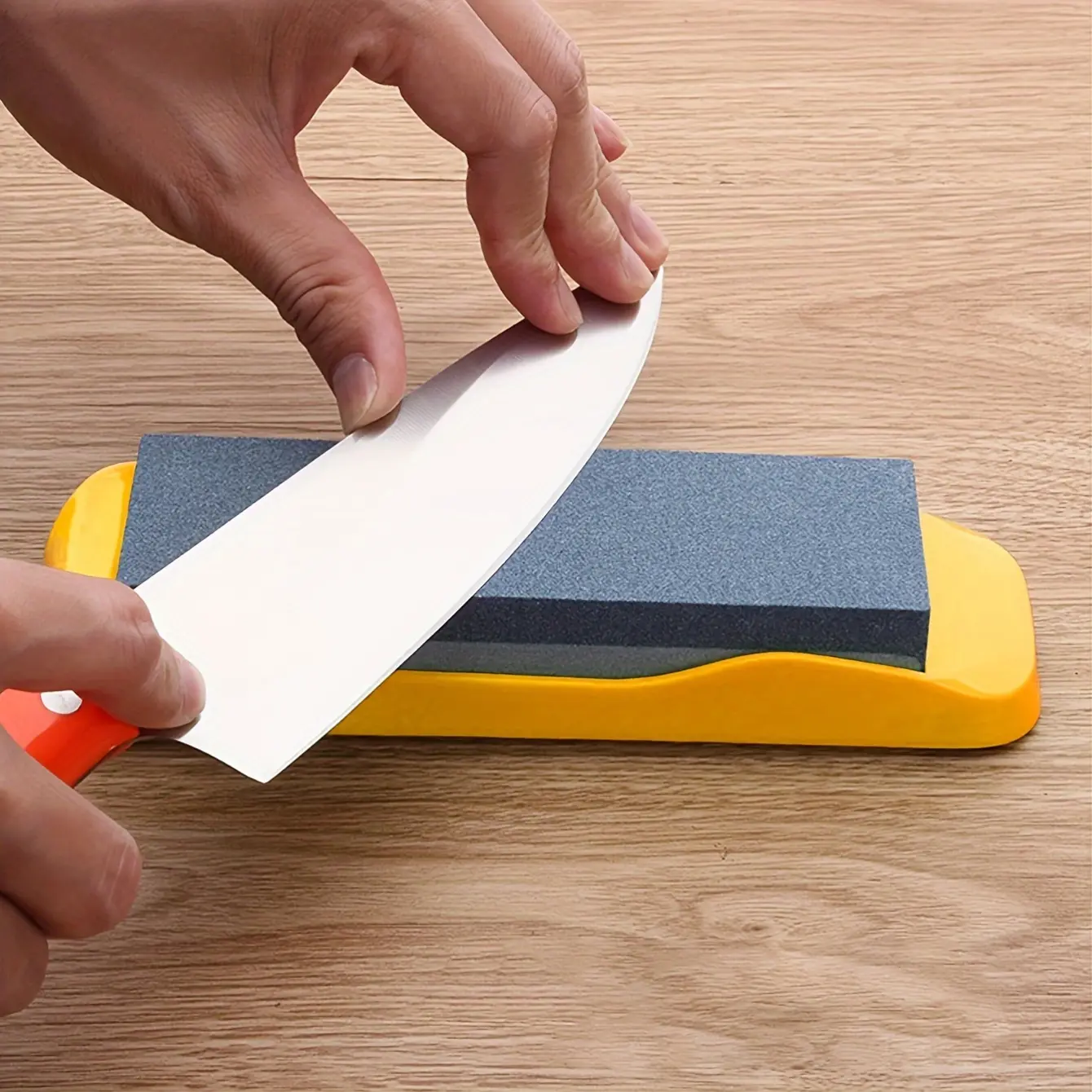 1pc Heavy-Duty Double-Sided Whetstone Knives Sharpener with Non-Slip Base - Heavy-Grit Stone for Kitchen, Chef, Steak Knives - Durable System for Home, Professional Kitchens - Festive Party Gift Home Supply