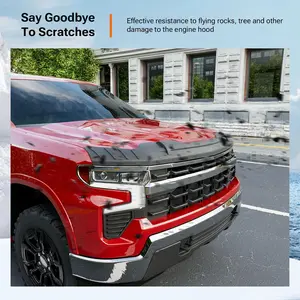 powoq Hood Protector Compatible with 2022-2026 Chevy Silverado LT Deflector Upgraded TPE Hood Shield Replacement for 2022-2026 Chevy Silverado Accessories
