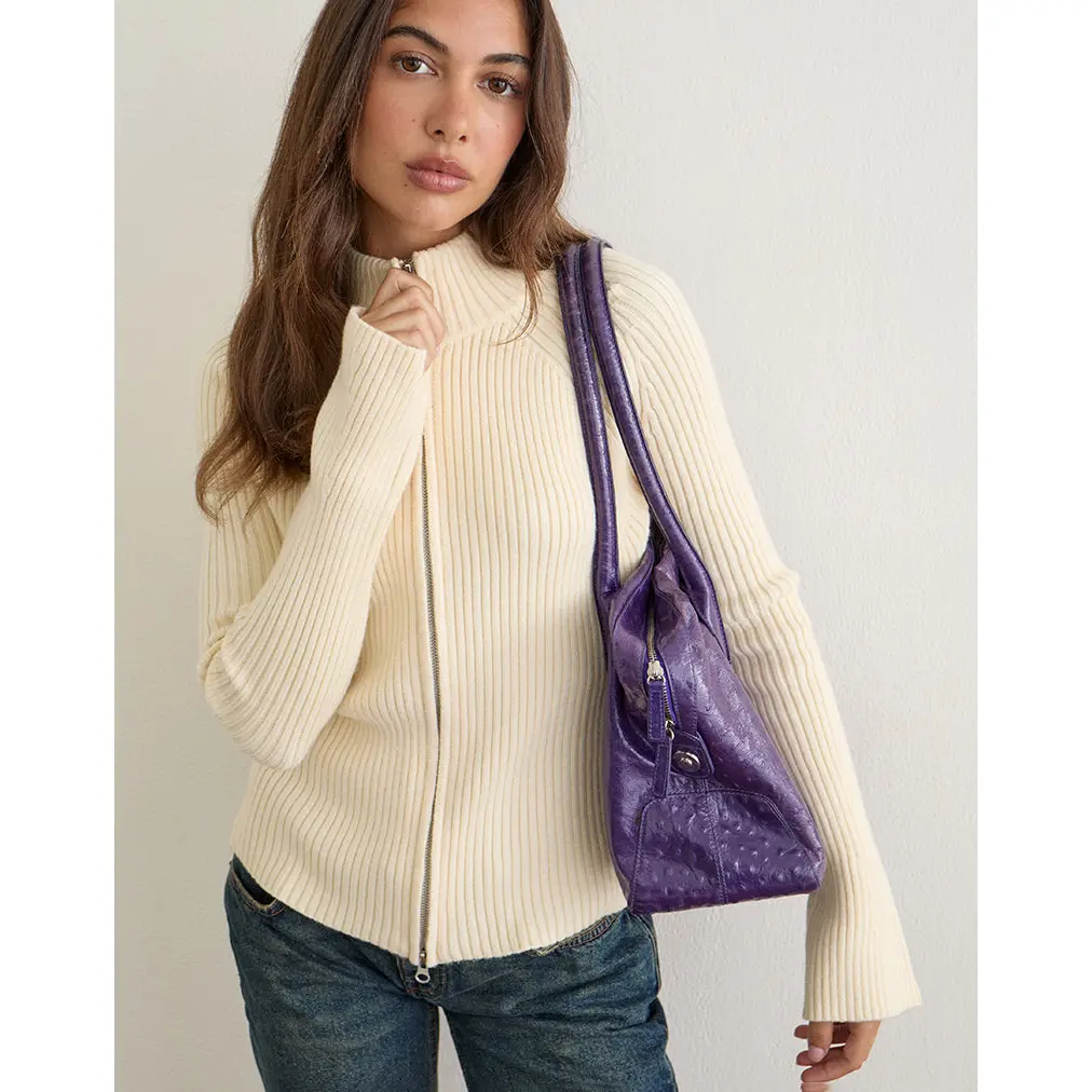 Ranala High Neck Jumper in Knit Cream
