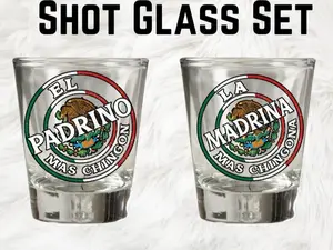 Shot Glass Set- Padrino & Madrina