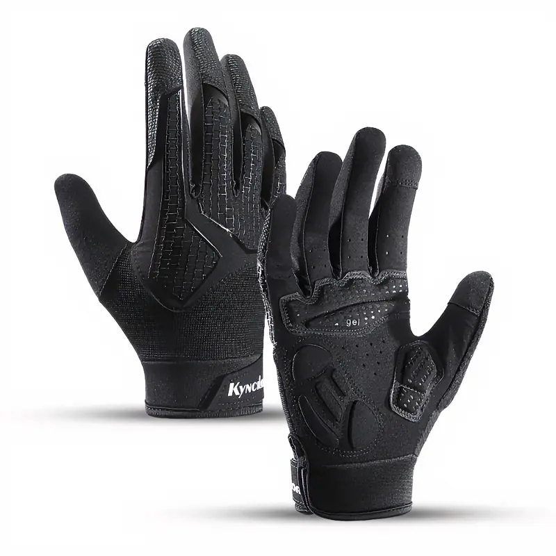 Motorcycle Full Finger Touchscreen Gloves - Tactile Feedback, Water-Resistant, Thick Foam, Breathable, Comfortable, Non-Slip Palm, Abrasive-Resistant Knuckle Cover, Impact-Absorbing, Adjustable Protective Gear for Motorcyclists