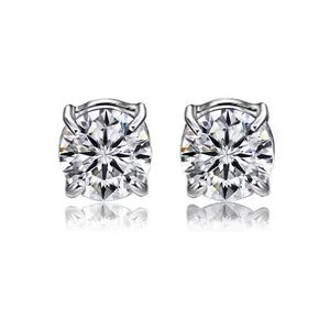 Stainless Steel Magnetic Stud Earrings for Men Women 8MM/6MM Non Piercing Painless Cz Bling Hypoallergenic Jewelry Trendy Design