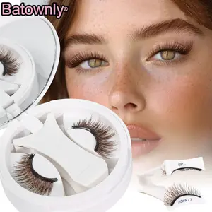 Magnetic Lashes No Glue Needed, 1 Pair, Cross Fish Tail Shape, Natural Long Lashes, Pair of False Eyelashes, Makeup