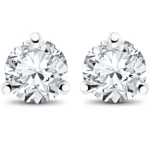 1 ct TDW Lab Grown Diamond Martni Studs 14k Gold Earrings