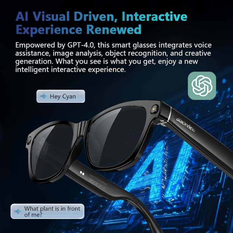 Smart AI Glasses For Valentine‘s Day Gift With UV400 Sunglasses & 4K First-Person POV Camera Translates 160+ Languages Real Time Via ChatGPT 40Min Record For Couples Travel iOS Android Smart AI Glasses For Valentine‘s Day Gift With UV400 Sunglasses & 4K First-Person POV Camera Translates 160+ Languages Real Time Via ChatGPT 40Min Record For Couples Travel iOS Android