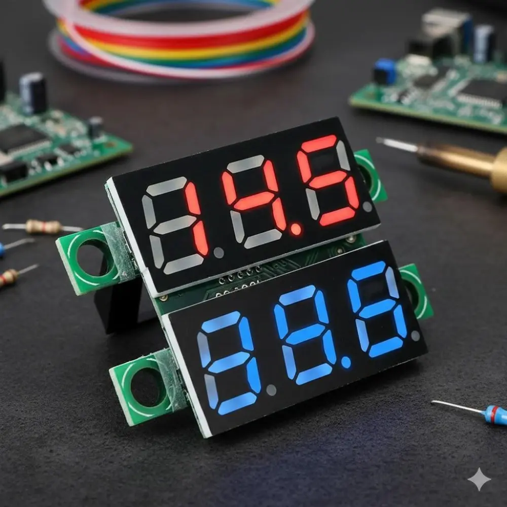 Portable Digital Voltage Tester: 2.5-30V DC Auto Battery Meter, 0.28" LED Display for Car Repair, Electronics DIY, and Multifunctional Tool Kit