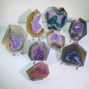 Druzy agate slab.marvelous. gorgeous. pretty shining. flickering. fabulous